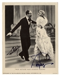 Fred Astaire & Ginger Rogers Dual-Signed Photo From ''Swing Time''