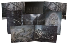 H.R. Giger Signed Limited Edition Portfolio From Alien -- Six Prints Each Signed by the Famed Surrealist Artist Measuring 27.5 x 39.5