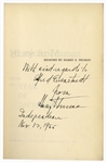 Harry Truman Signed ''Memoirs'' -- Inscribed to Photographer Extraordinaire Alfred Eisenstaedt