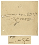 Howard Carter Document Signed From 1901, as Chief Inspector of the Egyptian Antiquities Service