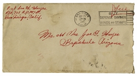 Ira Hayes WWII Envelope Signed From Training Camp in 1942
