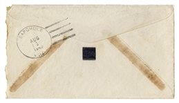 Iwo Jima Flag Raiser, Ira Hayes Envelope Signed in July 1945, With Two Iwo Jima Stamps