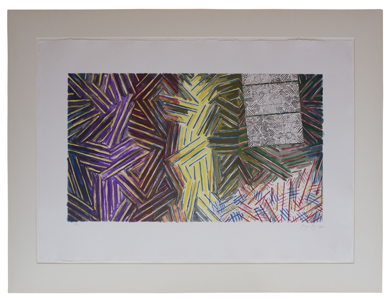 Jasper Johns ''Between the Clock and the Bed'' Lithograph