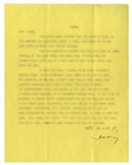 J.D. Salinger Letter Signed -- ''...considering what you told me on the phone about emotional involvement, it's probably better we didn't get any more idiosyncratic notions...''