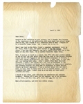 J.D. Salinger Letter Signed -- ''...considering what you told me on the phone about emotional involvement, it's probably better we didn't get any more idiosyncratic notions...''