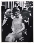 Alfred Eisenstaedt Signed 11'' x 14'' Photograph of John F. Kennedy, Jackie Kennedy & Lyndon Johnson -- From the 1961 Inaugural Ball