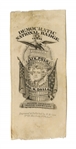 Rare Silk Badge From the 1844 Presidential Election -- Promoting the Democratic Ticket of James Polk & Texas Annexation, the Issue Driving the Campaign