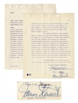 James Stewart Signed Contract for Strategic Air Command -- With Beckett COA