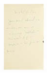 John F. Kennedy Signed, Handwritten Speech Draft as President, From 1961 -- JFK Speaks at a State Dinner With Sudanese President Ibrahim Abboud