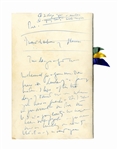 John F. Kennedy Signed, Handwritten Speech Draft as President, From 1961 -- JFK Speaks at a State Dinner With Sudanese President Ibrahim Abboud