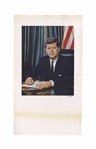 Large Official Portrait of John F. Kennedy, Signed by Photographer Alfred Eisenstaedt -- Measures 14'' x 24''