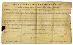 John Quincy Adams Land Grant Signed as President