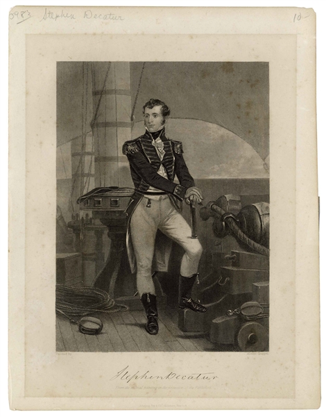 Naval Hero Stephen Decatur Autograph Letter Signed, Writing to John Rodgers in 1811 -- ''...This Ship is now ready for sea...''