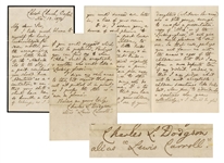 Dual-Signed Autograph Letter by Charles L. Dodgson / alias Lewis Carroll, With Alice & Looking Glass Content: ...They were inspired originally by an Alice, now a grown woman...