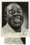 Louis Armstrong Signed 8 x 10 Photo of His Iconic Smile