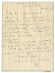 Marcel Duchamp Autograph Letter Signed -- Rare