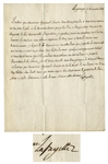 Hero of the Revolutionary War, Marquis de Lafayette Autograph Letter Signed