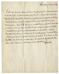Hero of the Revolutionary War, Marquis de Lafayette Autograph Letter Signed