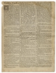 London Newspaper from August 1763, Announcing the Mason-Dixon Line Survey -- Perhaps the First Public Mention of the Famous Boundary Line