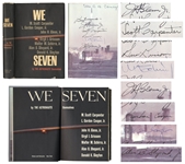 Mercury Seven Astronauts Signed Book, We Seven -- Signed By All Seven Astronauts, Twice by John Glenn -- With Steve Zarelli COA for All Signatures