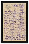 Claude Monet Autograph Letter Signed -- ''...thanks to my good Jean Pierre for having taken a moment to come to visit me...This was a cheerful distraction from my usual sad thoughts...''