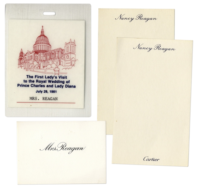 Nancy Reagan's Pass to Princess Diana & Prince Charles Wedding