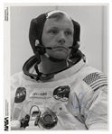 Neil Armstrong Signed 8'' x 10'' Photo -- Candid Photo of Armstrong in His White Spacesuit on Apollo 11 Launch Day -- With Steve Zarelli COA