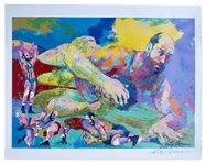 LeRoy Neiman Signed Serigraph of Olympic Wrestler David Schultz, Killed by John Du Pont at Foxcatcher