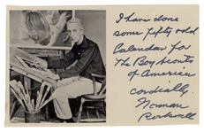 Norman Rockwell Personally Used Paintbrush -- With Letter Signed by Rockwell, Gifting the Paintbrush