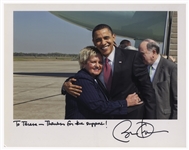 Barack Obama Autograph Letter Signed as President -- ''...I'm rooting for you too!...'' -- Also With Barack Obama Signed 10'' x 8'' Photo