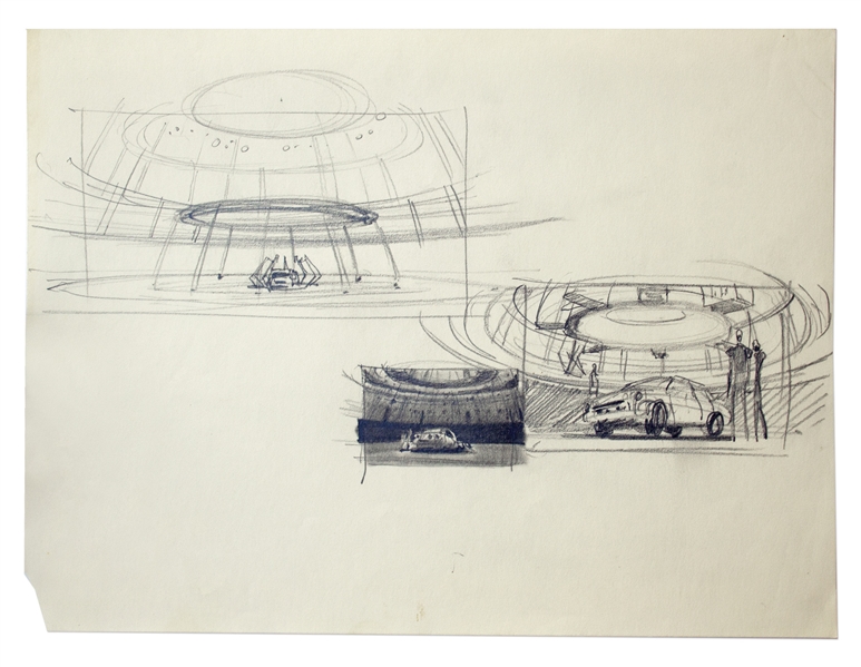 Alien Concept Original Drawings by Famed Artist Ralph McQuarrie -- 52 Sheets With Dozens of Drawings