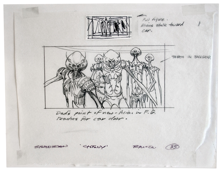 Ralph McQuarrie art Alien Concept Original Drawings by Famed Artist Ralph McQuarrie -- 52 Sheets With Dozens of Drawings