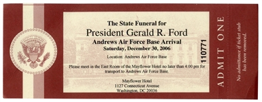 Ticket to the State Funeral for President Gerald R. Ford