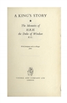 Gorgeous Limited Edition of ''A King's Story'' Signed by Edward, Duke of Windsor -- ''...I have found it impossible to carry the heavy burden...''