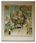 ''Prince Valiant'' Limited Edition Color Lithograph Signed by Hal Foster -- Along With Typed Letter Describing the Origins of Prince Valiant