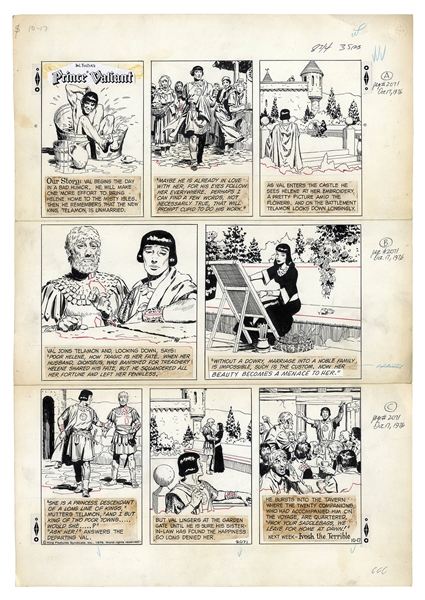 ''Prince Valiant'' Strip by John Cullen Murphy From 1976 -- Prince Valiant Is Successful in His Journey to Save His Sister-in-Law Helene