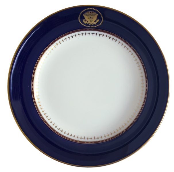 Ronald Reagan Presidential China Dessert BOwl -- Beautiful Design in Navy and Gilt
