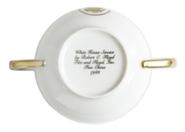 Ronald Reagan Presidential China Soup Bowl Set -- Beautiful Design in Navy and Gilt