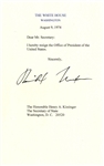 Richard Nixon Signed Souvenir Resignation