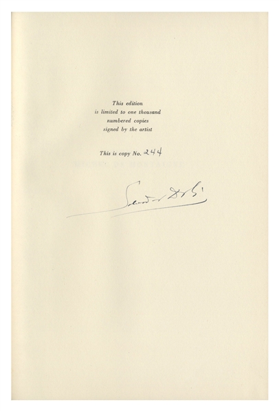 Salvador Dali Signed Signed Limited Edition of ''Essays of Michel de Montaigne'' -- Illustrated by Dali