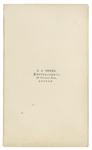 Samuel Francis Smith, Writer of ''America'', Signed CDV Photo -- With University Archives COA