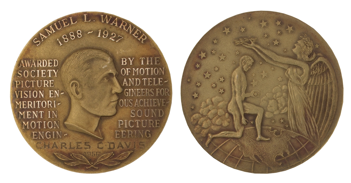 Samuel L. Warner Award to Audio Engineer Charles C. Davis -- Made of 14K Gold