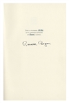 Ronald Reagan Signed Limited Edition of His Speeches, ''Speaking My Mind''