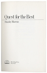 Stanley Marcus of Neiman-Marcus Signed Memoir ''Quest for the Best''