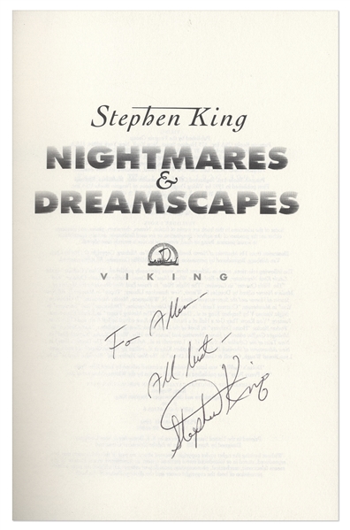 Stephen King Signed Copy of ''Nightmares & Dreamscapes''