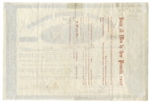 American Express Stock From 1863 Signed by Henry Wells of Wells Fargo Co.