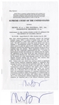 Stephen Breyer Signed Supreme Court Decision of Brown v. Pro Football, Inc. -- The Court Famously Sided With the NFL Against the Players in a Collective Bargaining Dispute