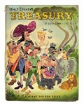 Walt Disney Signed Copy of the Disney book ''Treasury'' -- Large Signature Measures Over 8'' Long