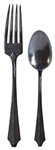 White House Sterling Silverware, With Engraving of ''President's House'' -- Fork & Spoon Used in the White House