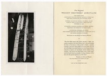 Smithsonian Program From 1948 for ''The Presentation of the Wright Brothers' Aeroplane of 1903'' -- Very Rare, With Infamous Smithsonian ''Label'' Printed Within